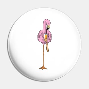 Flamingo Orange juice Pin