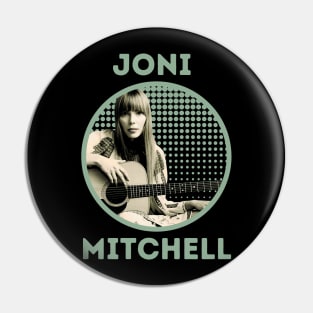 joni mitchel || light green Pin