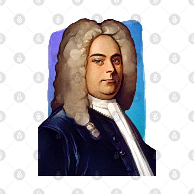 Baroque composer George Frideric Handel illustration by Litstoy 