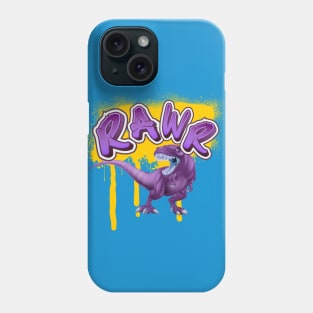 Rawr T-Rex Dinosaur Graffiti Phone Case