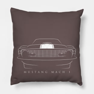 1970 Ford Mustang Mach 1 - stencil Pillow