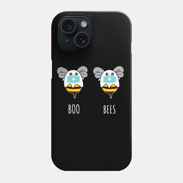 boo bees ghost and mask halloween tshirt Phone Case by Collagedream
