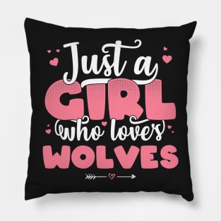 Just A Girl Who Loves Wolves - Cute Wolve lover gift product Pillow