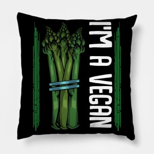 Asparagus - I'm A Vegan - Healthy Vegetable Statement Pillow