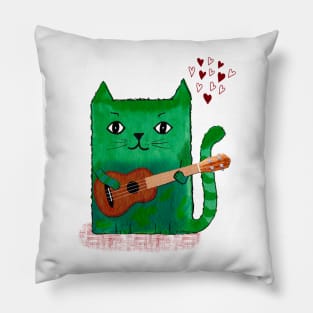 Ukulele Kitty Pillow