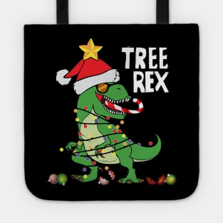 Fun Dinosaur Tree Rex T-Rex Christmas Gift Tote