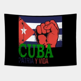 Cuba Flag Cuba Power Cuban Pride Vintage Tapestry