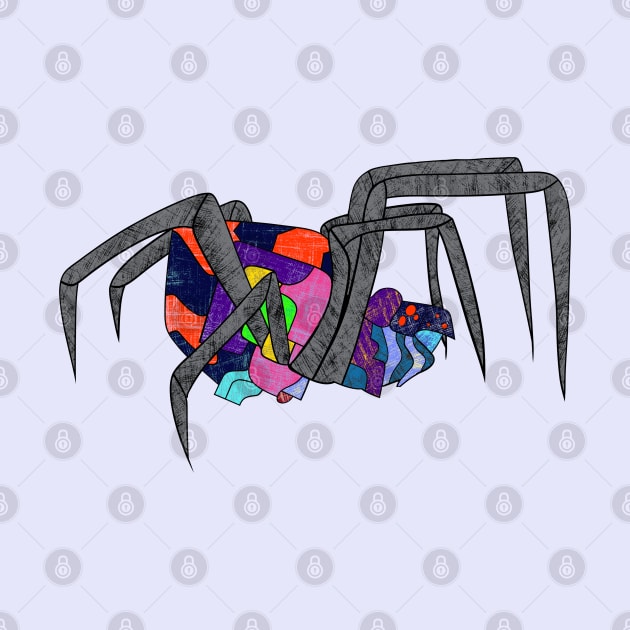 Amazing Spider in Colorful Patterns by Caving Designs