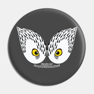 Snowy Owl Eyes Pin