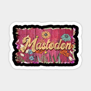 Classic Mastodon Personalized Flowers Proud Name Magnet