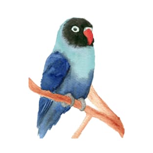 blue lutino collared lovebird watercolor T-Shirt