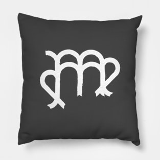 Virgo and Virgo Double Zodiac Horoscope Signs (White) Pillow