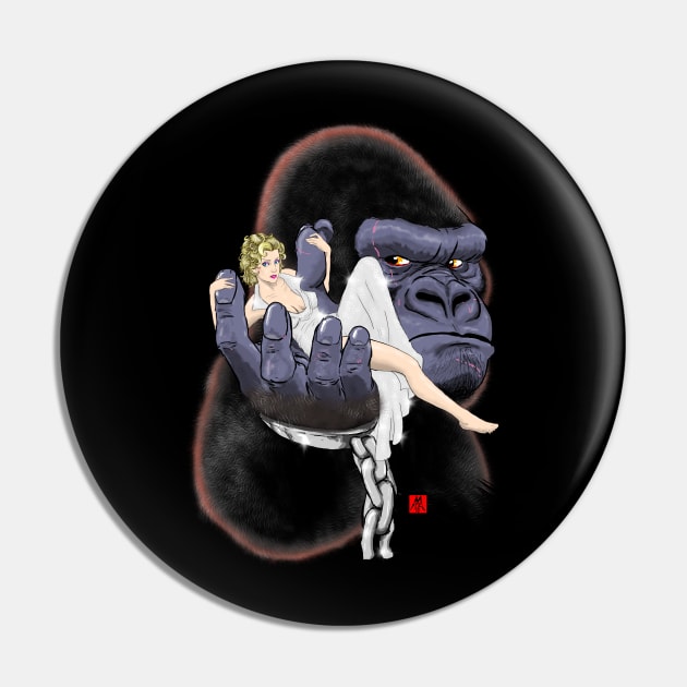 King Kong and Ann Darrow Pin by PickledGenius