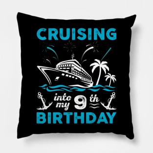 9 Year Old Birthday Cruising Into My 9th Birthday Cruise Pillow