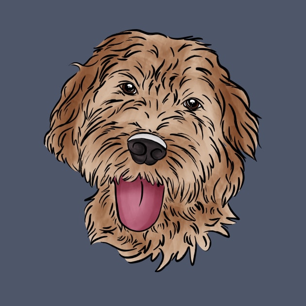 Labradoodle Watercolor by rmcbuckeye