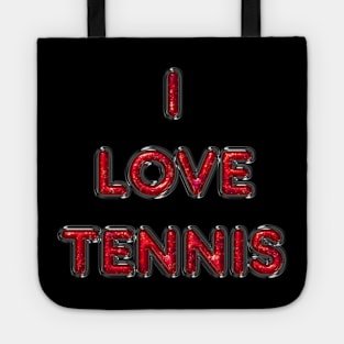 I Love Tennis - Red Tote