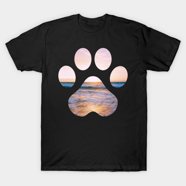 Discover Beach Dog Paw - Dog Paws - T-Shirt