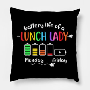 Battery  Of A School Lunch  Cafeteria Worker Pillow