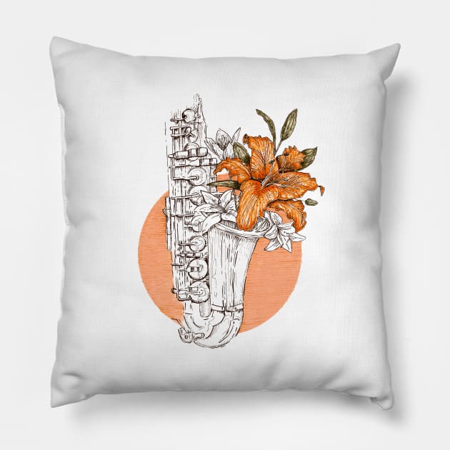 Love songs - jazz and blues Pillow by romulofq