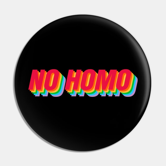 No homo - rainbow flag Pin by GlitterMess