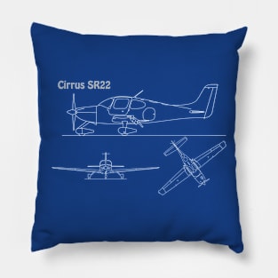 Cirrus SR22 - Airplane Blueprint - Apng Pillow