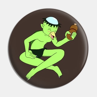 Drunk Kappa Pin