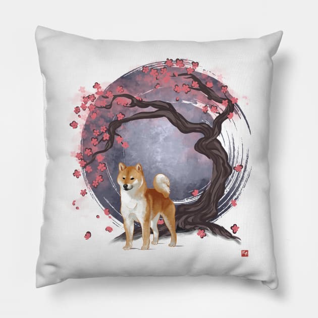 Dog Collection - Japan - Shiba Inu (#1) Pillow by FeherArt