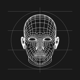 3d wireframes head design T-Shirt