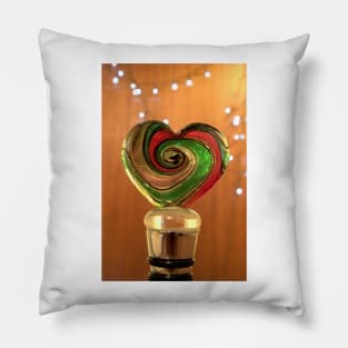 Swirling Glass Heart Pillow