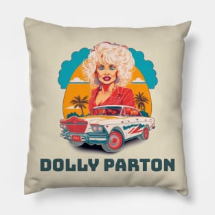 dolly vector summer  //retro v9 Pillow