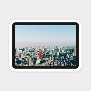 Tokyo Cityscape With Tokyo Tower on Sunny Day Magnet