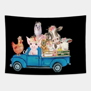 Farm Animals Farm Truck Funny farmers Gift Tapestry