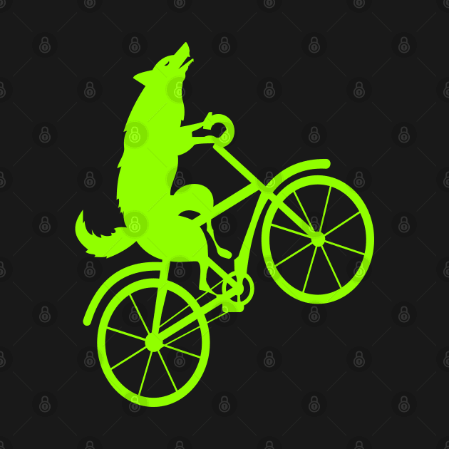 Wolf bicycle nice cute cool colorful by Okuadinya