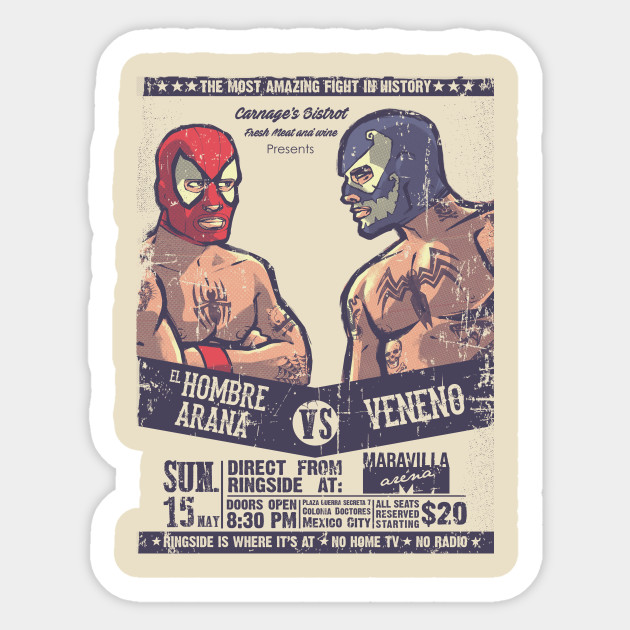 Super Luchadores -3 - Wrestle - Sticker