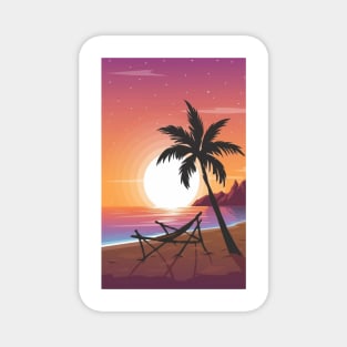 Sunset at the beach Magnet