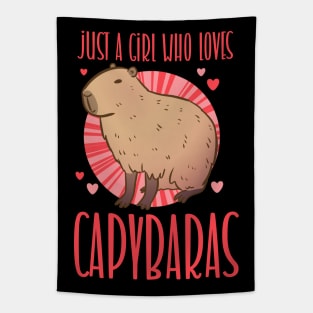 Just a girl who loves capybaras Tapestry