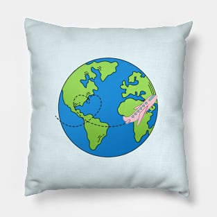 Travellers sticker Pillow