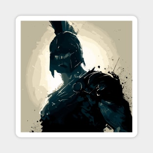 Spartan warrior ink portrait Magnet