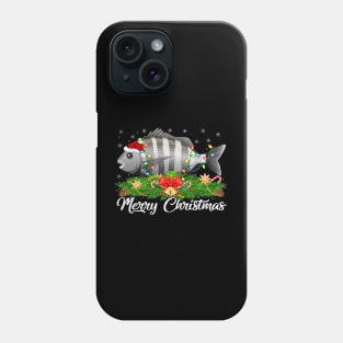 Fishing Lover Matching Santa Hat  Fish Christmas Phone Case