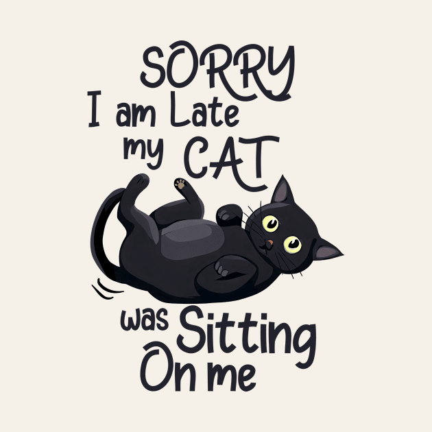 Sorry I Am Late, My Cat Was Sitting On Me Funny by Nessanya