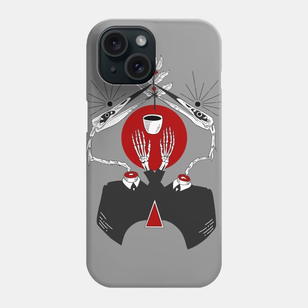 Coffee Heron Cultists Phone Case by conflictedlizard