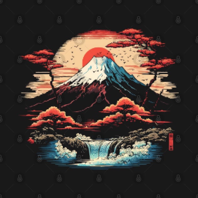 Mount Fuji Pixel Art by Pixel-Eye