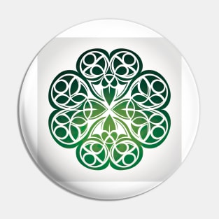 Saint Patrick's day - flat design white and green Pin