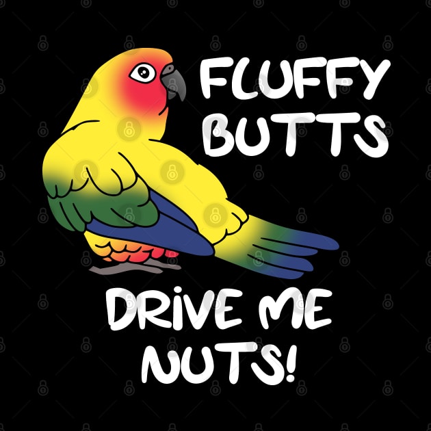 Fluffu butts drive me nuts sun conure by FandomizedRose