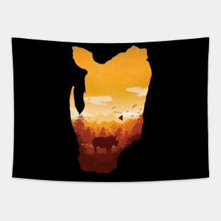 Rhino landscape Tapestry