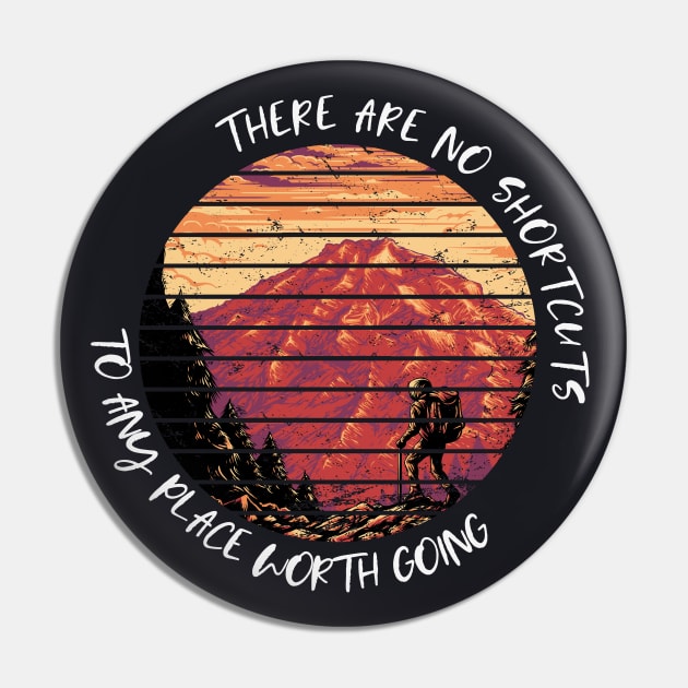Hiking Quote Hiker Outdoor Mountains Nature Pin by Foxxy Merch