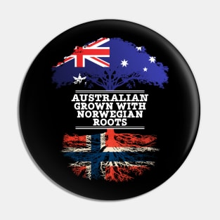 Australian Grown With Norwegian Roots - Gift for Norwegian With Roots From Norway Pin