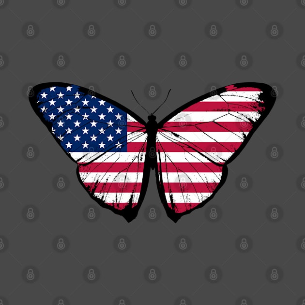 Vintage United States Butterfly Moth | Pray For United States and Stand with United States by Mochabonk