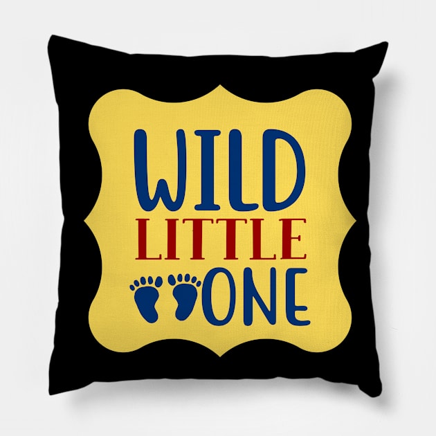 Wild Little One | Cute Kids Pillow by KidsKingdom