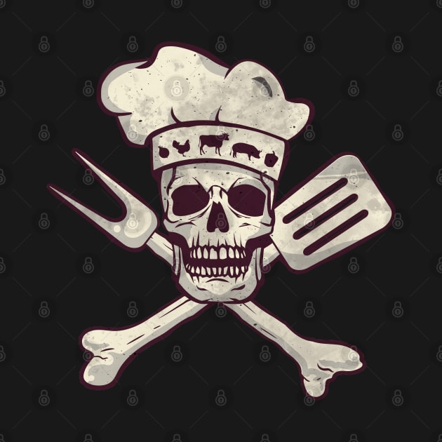 Skull with Chefs Hat Graphic by Graphic Duster